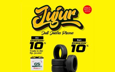 Diskon 10%! Promo Ganti Ban dan Aki Bulan Juli, Bisa Trade In!