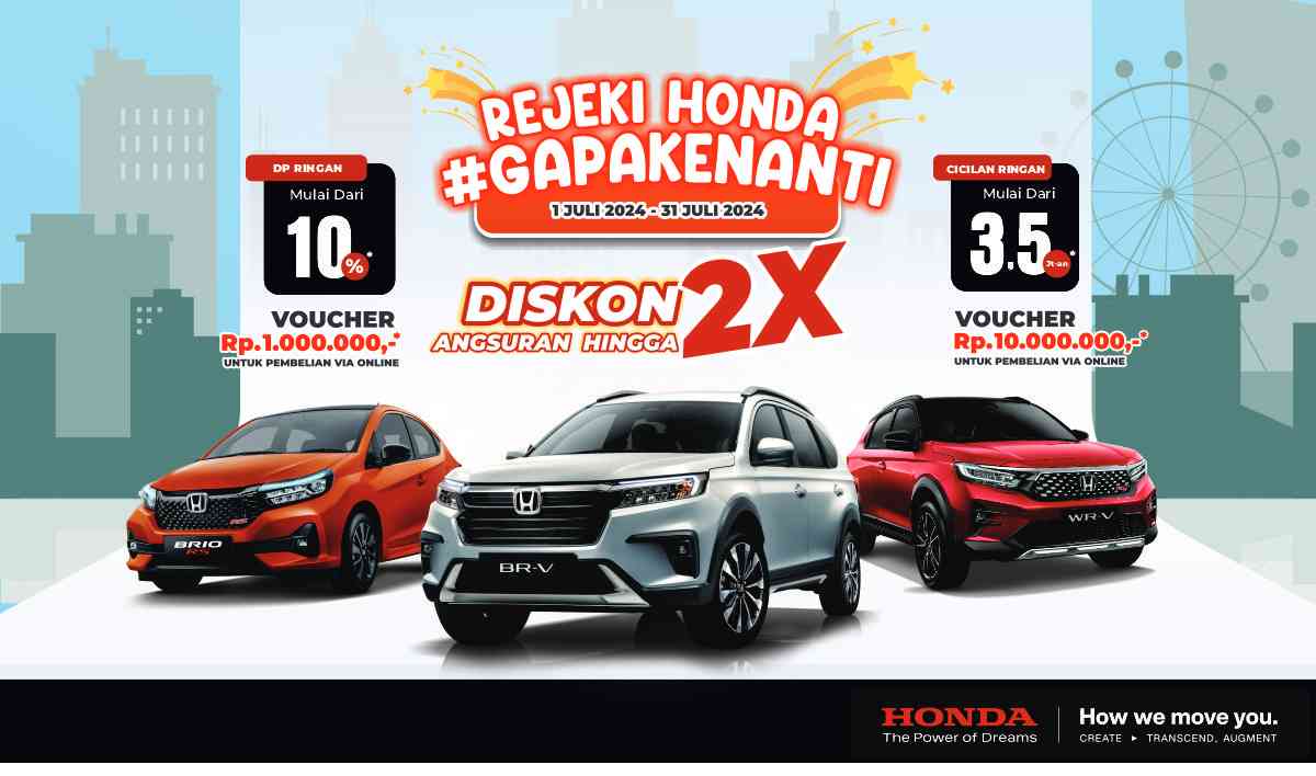 Sambut Rejeki Juli! Beli Mobil Honda dan Bawa Pulang 1 Unit Motor hingga Cashback Jutaan