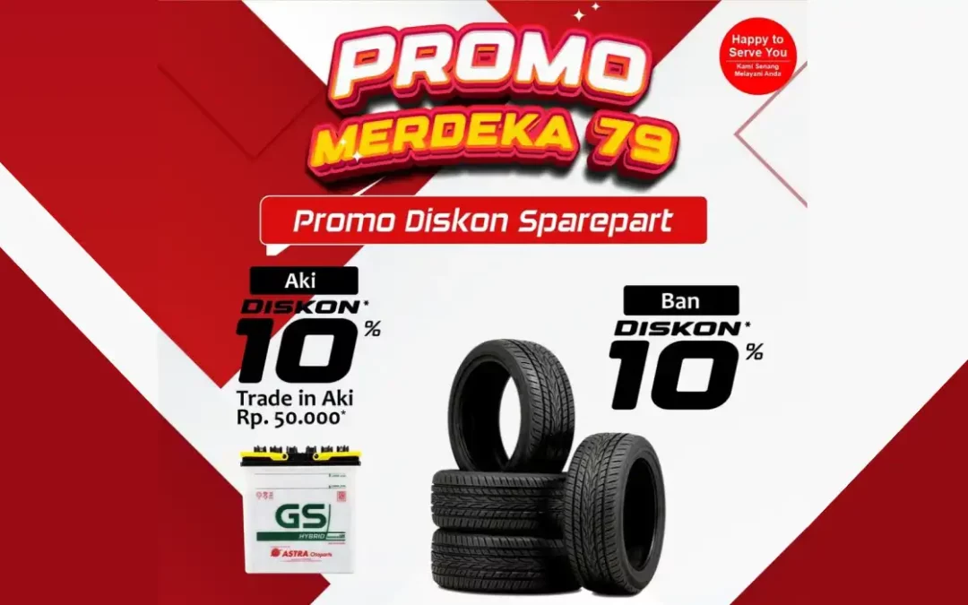 Promo MERDEKA 79: Diskon Sparepart Mobil Spesial Kemerdekaan!