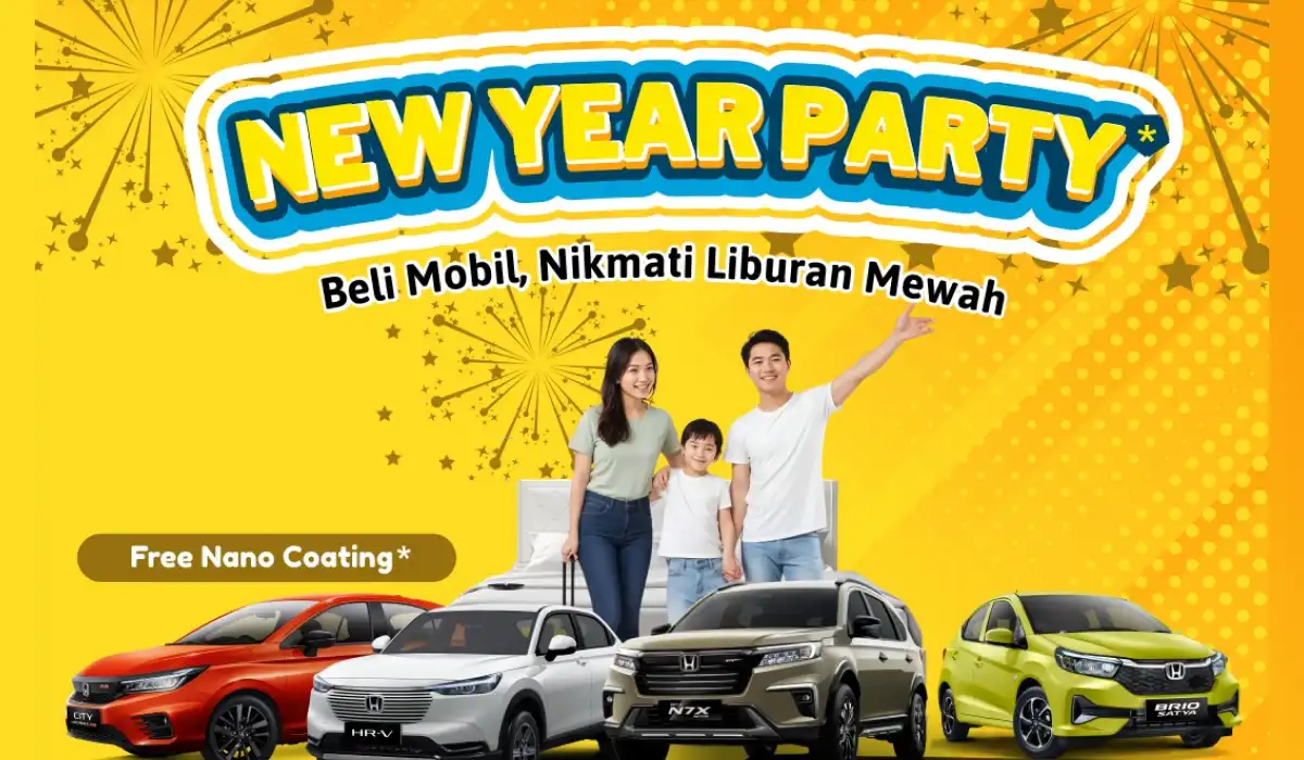 New Year Party: Beli Mobil Honda, Nikmati Liburan Mewah Bareng Keluarga!