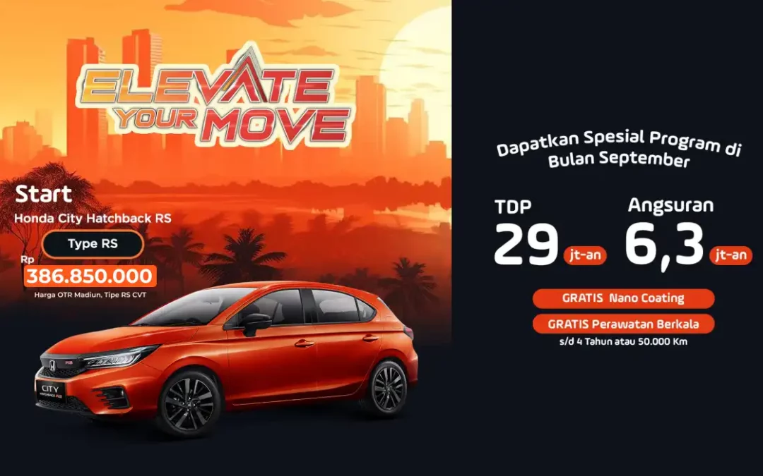 Dapatkan Honda City Hatchback RS dengan Penawaran Istimewa dan Bonus Nano Coating Gratis!