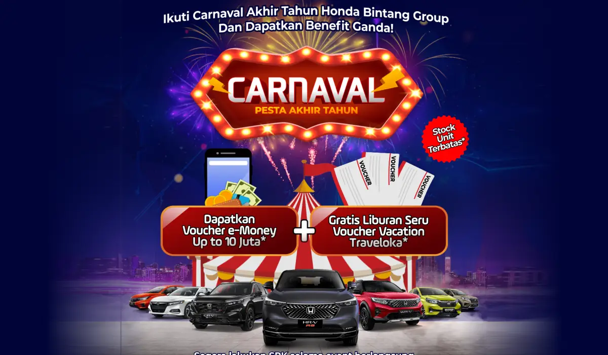 Honda Bintang Madiun Hadirkan CARNAVAL Pesta Akhir Tahun: Promo Spektakuler dengan Benefit Ganda!