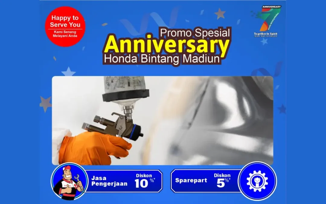 Promo Body Repair Spesial Anniversary! Diskon 10% hingga Gratis Antar-Jemput Mobil