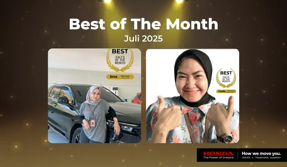 Selamat untuk Yunita, Erna, dan Sonif: Bintang Bersinar di Honda Bintang Madiun Periode Juli 2025