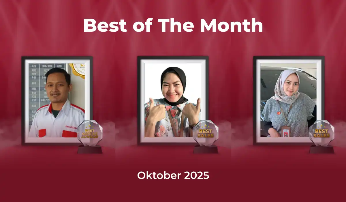 Honda Bintang Madiun Apresiasi Performa Terbaik Oktober 2025: Selamat kepada Erna, Yunita, dan Sonif