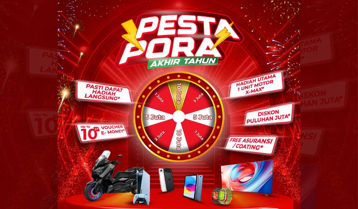 Banner PESTA Merah PESTAPORA Akhir Tahun Honda Bintang Madiun: Promo Beli Mobil Super Seru untuk Menutup Tahun dengan Banyak Kejutan