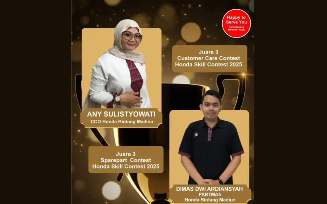 Honda Bintang Madiun Raih Prestasi Membanggakan di Honda Skill Contest 2025