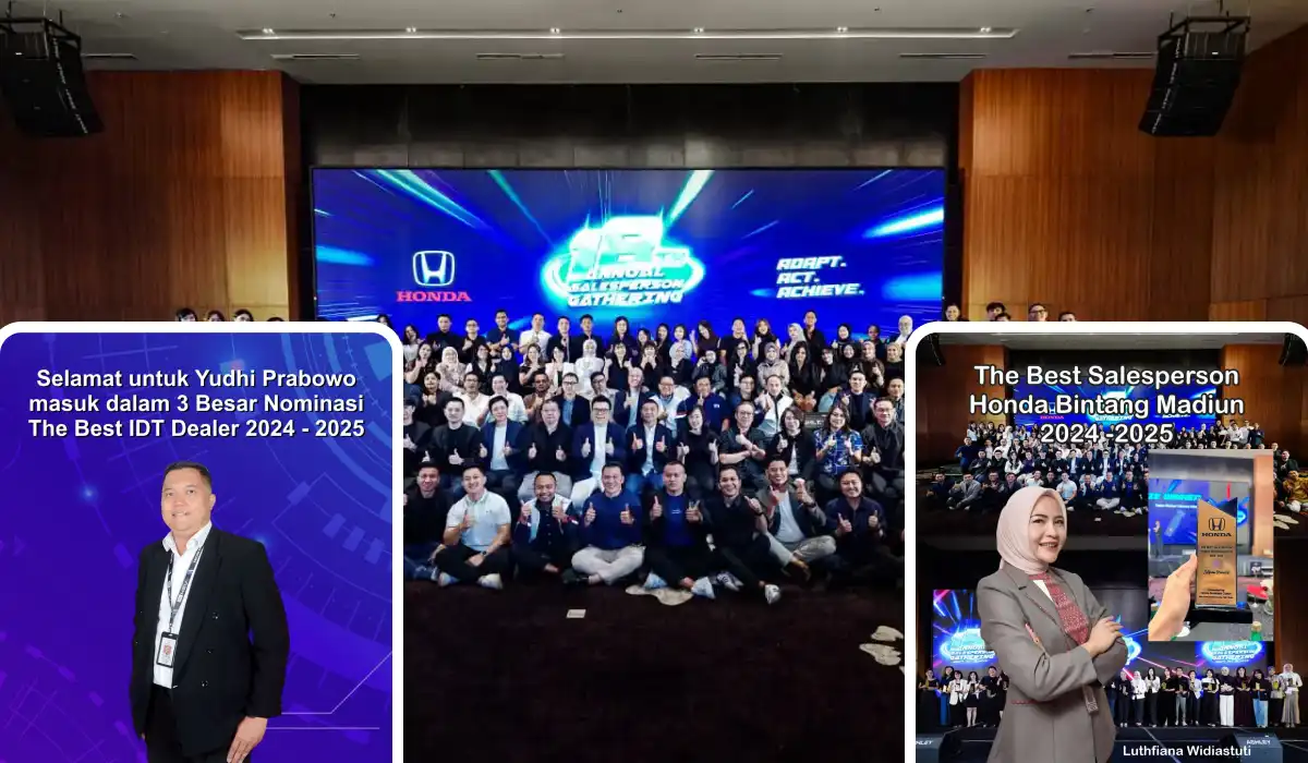 Prestasi Membanggakan Honda Bintang Madiun di Sales Person Gathering Jatim dan Bali