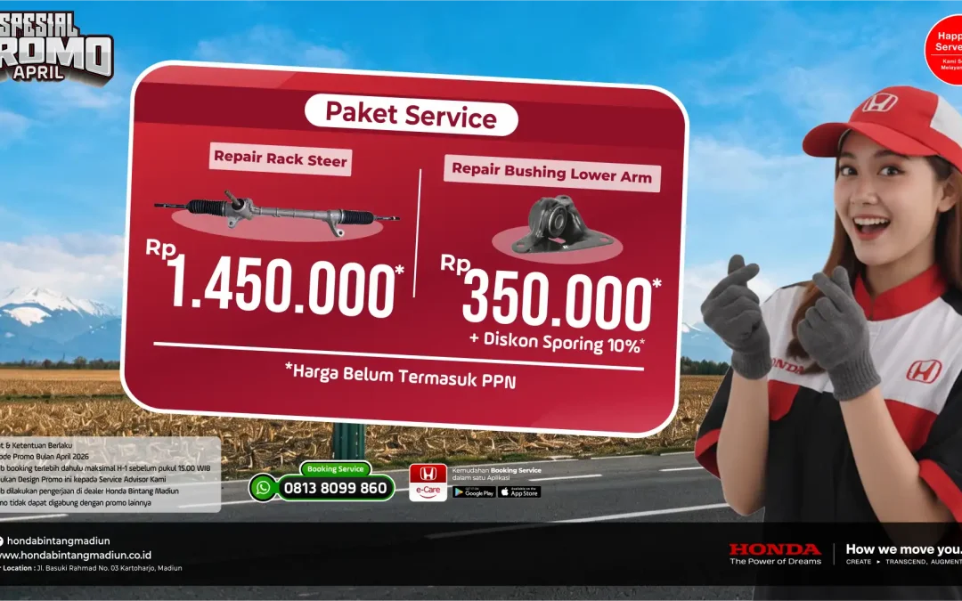 Perbaikan Kaki-Kaki Honda Murah di Madiun: Promo Repair Rack Steer dan Diskon Sparepart April 2026