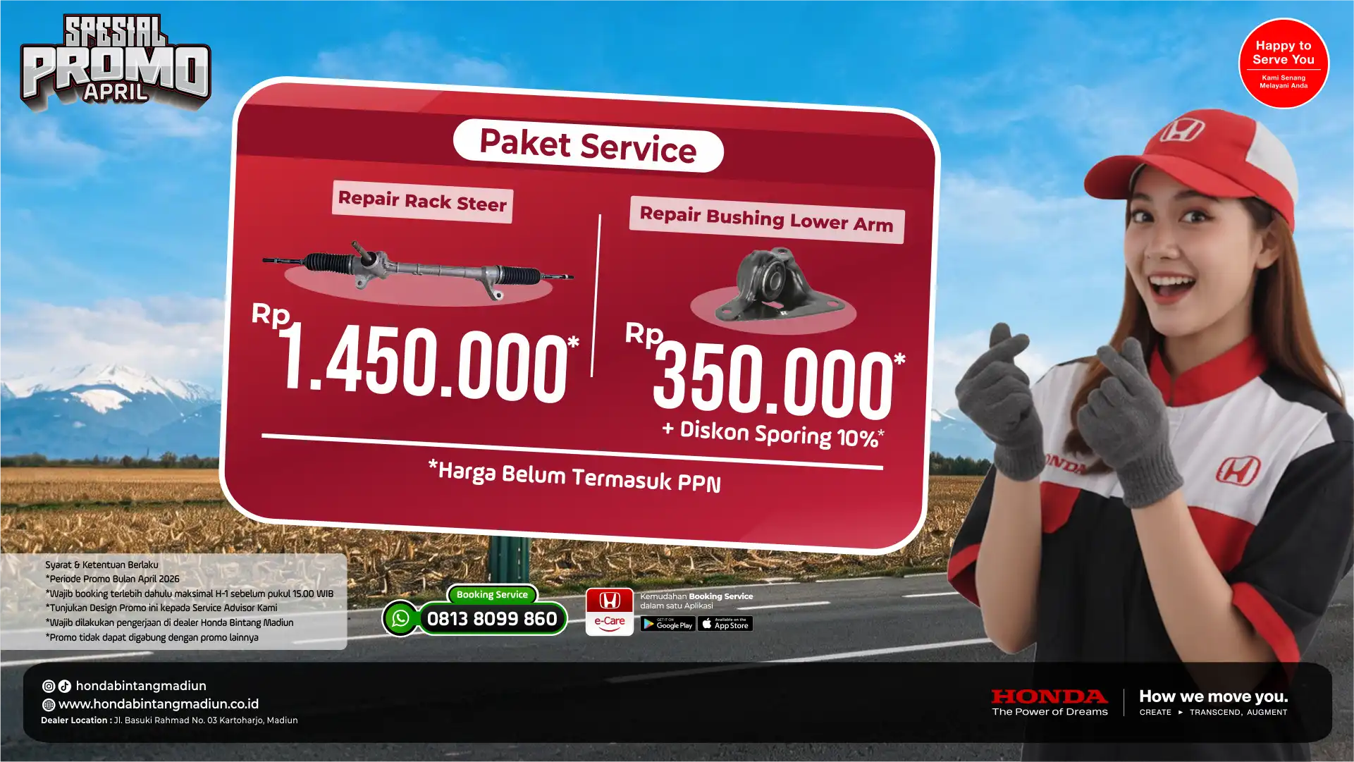 Perbaikan Kaki-Kaki Honda Murah di Madiun: Promo Repair Rack Steer dan Diskon Sparepart April 2026