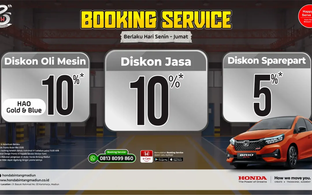 Perbaikan Kaki-Kaki Honda Murah di Madiun: Promo Repair Rack Steer dan Paket Servis Spesial Mei 2026