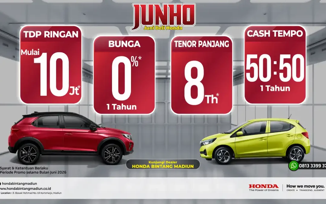 Rahasia Punya Mobil Baru Tanpa Beban Finansial: Intip Program JUNHO dari Honda Bintang Madiun