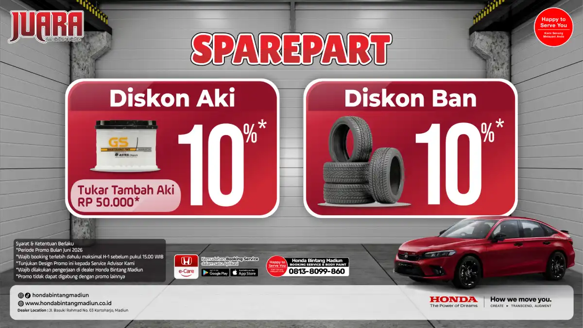 Mengapa Menunda Ganti Komponen Vital Justru Menguras Kantong? Intip Solusi JUARA dari Honda Bintang Madiun