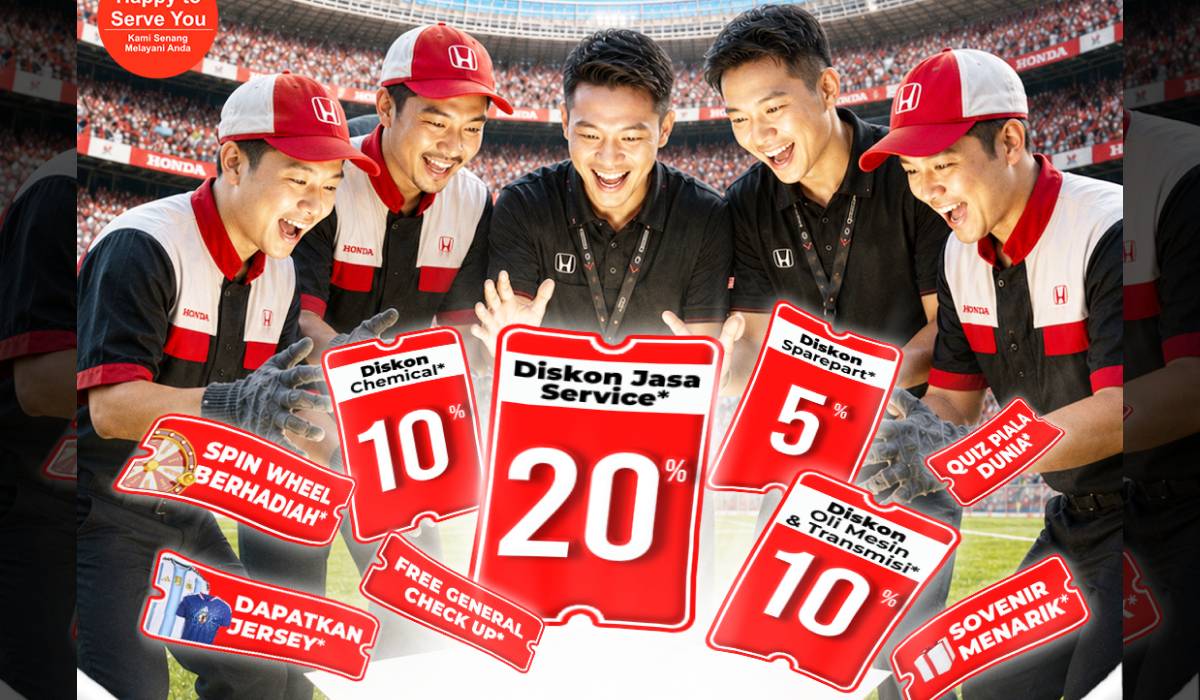 Promo Pesta Bola Dunia Service Day Honda Bintang Madiun 18 Juli 2026: Banjir Diskon Servis 20%, Oli 10%, Free Jersey, dan Spin Wheel