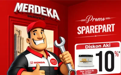 Promo MERDEKA Sparepart Honda Bintang Madiun Agustus 2026: Diskon Ban & Aki Orisinal 10% Plus Gratis Pembersihan Kanvas Rem