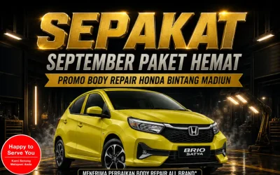 Promo SEPAKAT Body Repair Honda Bintang Madiun September 2026: Cat Full Body Mulai 12 Jutaan, Diskon Cat Spion 15%, dan Banjir Bonus Paket Glowing