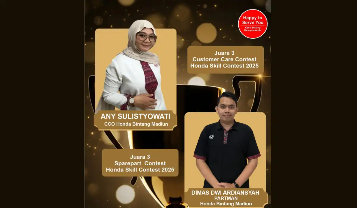 Honda Bintang Madiun Raih Prestasi Membanggakan di Honda Skill Contest 2025