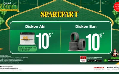 Promo Sparepart Lebaran Honda Bintang Madiun: Diskon Ban dan Aki 10% untuk Mudik Aman